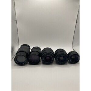 Vintage Camera Lens Lot Vivitar Sigma Mitakon Quantaray Manual Focus Untested